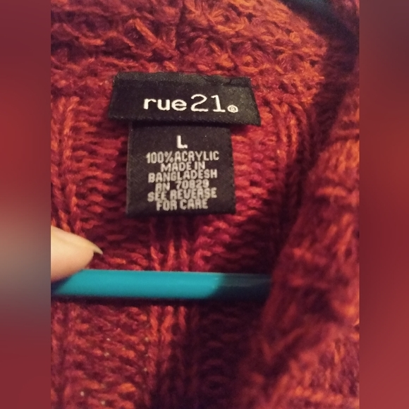 Rue 21 Woman's large red cardigan - Picture 4 of 4